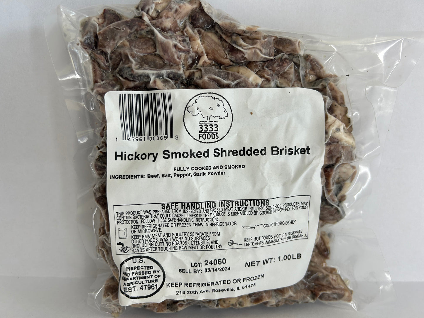 Brisket - Shredded - Hickory Smoked