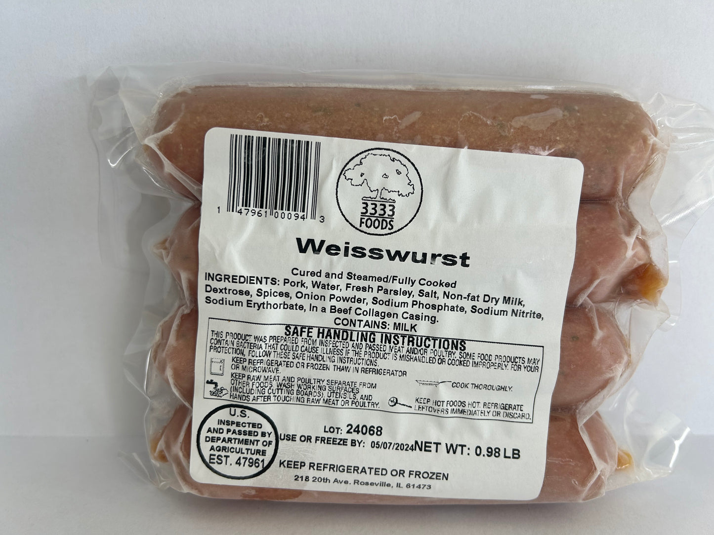 Weisswurst - Fully Cooked